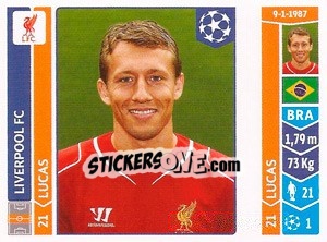 Sticker Lucas Leiva - UEFA Champions League 2014-2015 - Panini