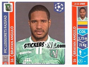 Sticker Brayan Angulo - UEFA Champions League 2014-2015 n. 176 - Panini