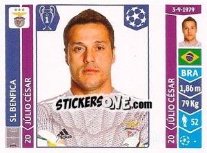 Sticker Júlio César - UEFA Champions League 2014-2015 n. 181 - Panini