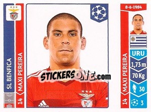Sticker Maxi Pereira - UEFA Champions League 2014-2015 n. 182 - Panini