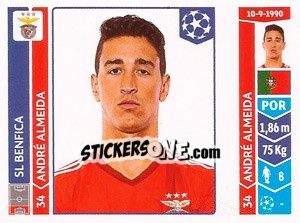 Sticker André Almeida - UEFA Champions League 2014-2015 n. 194 - Panini
