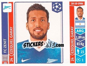 Sticker Ezequiel Garay - UEFA Champions League 2014-2015 - Panini