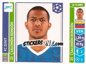 Sticker Salomón Rondón - UEFA Champions League 2014-2015 n. 209 - Panini