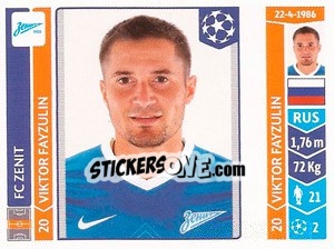 Sticker Viktor Fayzulin - UEFA Champions League 2014-2015 - Panini