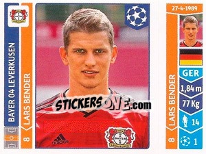 Sticker Lars Bender - UEFA Champions League 2014-2015 n. 222 - Panini