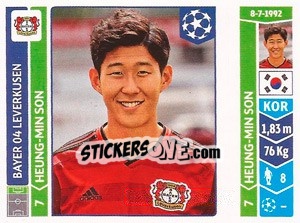 Sticker Heung-Min Son - UEFA Champions League 2014-2015 n. 226 - Panini