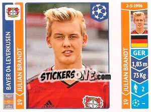 Figurina Julian Brandt - UEFA Champions League 2014-2015 - Panini