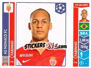 Sticker Fabinho - UEFA Champions League 2014-2015 n. 236 - Panini