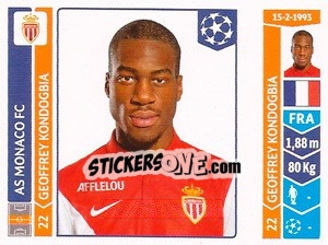 Sticker Geoffrey Kondogbia - UEFA Champions League 2014-2015 n. 242 - Panini