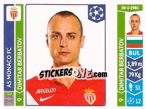 Sticker Dimitar Berbatov - UEFA Champions League 2014-2015 - Panini