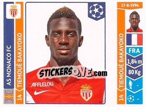 Sticker Tiemoué Bakayoko - UEFA Champions League 2014-2015 n. 249 - Panini
