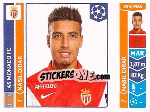 Sticker Nabil Dirar - UEFA Champions League 2014-2015 n. 250 - Panini