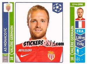 Sticker Valère Germain - UEFA Champions League 2014-2015 - Panini