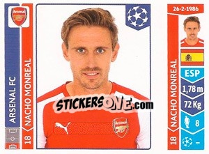 Sticker Nacho Monreal - UEFA Champions League 2014-2015 n. 257 - Panini
