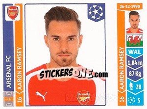 Sticker Aaron Ramsey - UEFA Champions League 2014-2015 n. 260 - Panini