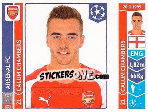 Sticker Calum Chambers - UEFA Champions League 2014-2015 n. 265 - Panini