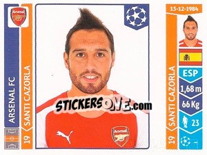 Sticker Santi Cazorla - UEFA Champions League 2014-2015 n. 268 - Panini