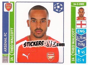 Figurina Theo Walcott - UEFA Champions League 2014-2015 - Panini