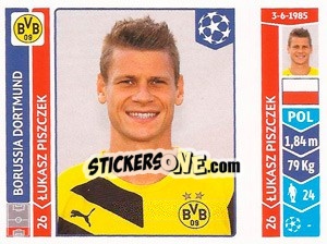 Sticker Lukasz Piszczek - UEFA Champions League 2014-2015 n. 272 - Panini
