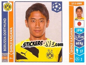 Sticker Shinji Kagawa - UEFA Champions League 2014-2015 - Panini