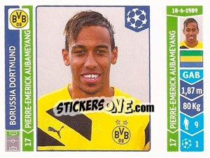Sticker Pierre-Emerick Aubameyang - UEFA Champions League 2014-2015 n. 287 - Panini
