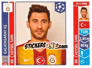 Sticker Veysel Sari - UEFA Champions League 2014-2015 - Panini