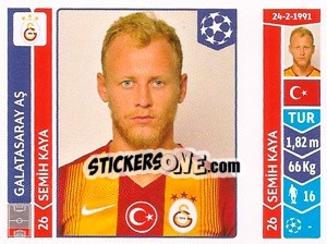 Sticker Semih Kaya - UEFA Champions League 2014-2015 n. 291 - Panini