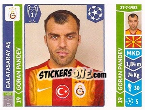 Sticker Goran Pandev - UEFA Champions League 2014-2015 n. 298 - Panini