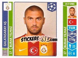 Sticker Burak Yilmaz - UEFA Champions League 2014-2015 n. 299 - Panini