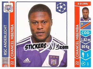 Sticker Chancel Mbemba - UEFA Champions League 2014-2015 - Panini