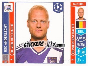 Sticker Olivier Deschacht - UEFA Champions League 2014-2015 - Panini