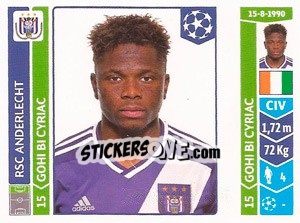 Sticker Gohi Bi Cyriac - UEFA Champions League 2014-2015 n. 316 - Panini
