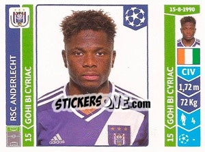 Sticker Gohi Bi Cyriac - UEFA Champions League 2014-2015 - Panini