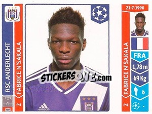 Figurina Fabrice N'Sakala - UEFA Champions League 2014-2015 n. 319 - Panini