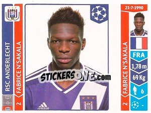 Sticker Fabrice N'Sakala - UEFA Champions League 2014-2015 - Panini