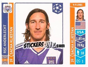 Figurina Sacha Kljestan - UEFA Champions League 2014-2015 - Panini