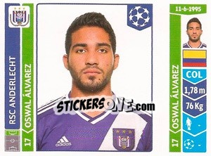 Sticker Oswal Alvarez - UEFA Champions League 2014-2015 n. 322 - Panini