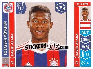 Sticker David Alaba - UEFA Champions League 2014-2015 n. 349 - Panini
