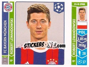 Sticker Robert Lewandowski - UEFA Champions League 2014-2015 n. 355 - Panini