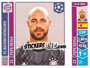 Sticker Pepe Reina - UEFA Champions League 2014-2015 n. 356 - Panini