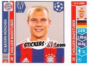 Sticker Holger Badstuber - UEFA Champions League 2014-2015 n. 359 - Panini