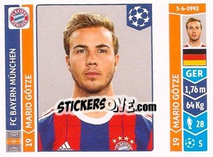 Sticker Mario Götze - UEFA Champions League 2014-2015 n. 361 - Panini