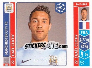 Sticker Gaël Clichy - UEFA Champions League 2014-2015 n. 367 - Panini