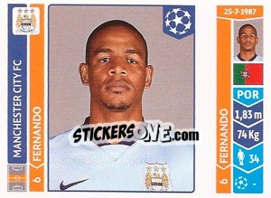 Sticker Fernando - UEFA Champions League 2014-2015 n. 368 - Panini