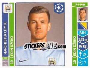 Sticker Edin Džeko - UEFA Champions League 2014-2015 - Panini