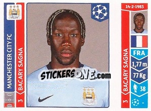 Sticker Bacary Sagna - UEFA Champions League 2014-2015 n. 376 - Panini
