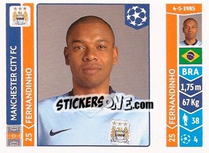 Sticker Fernandinho - UEFA Champions League 2014-2015 n. 377 - Panini