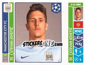 Sticker Stevan Jovetic - UEFA Champions League 2014-2015 n. 380 - Panini