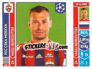 Sticker Vasili Berezutski - UEFA Champions League 2014-2015 n. 383 - Panini