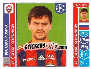 Sticker Georgi Schennikov - UEFA Champions League 2014-2015 n. 385 - Panini